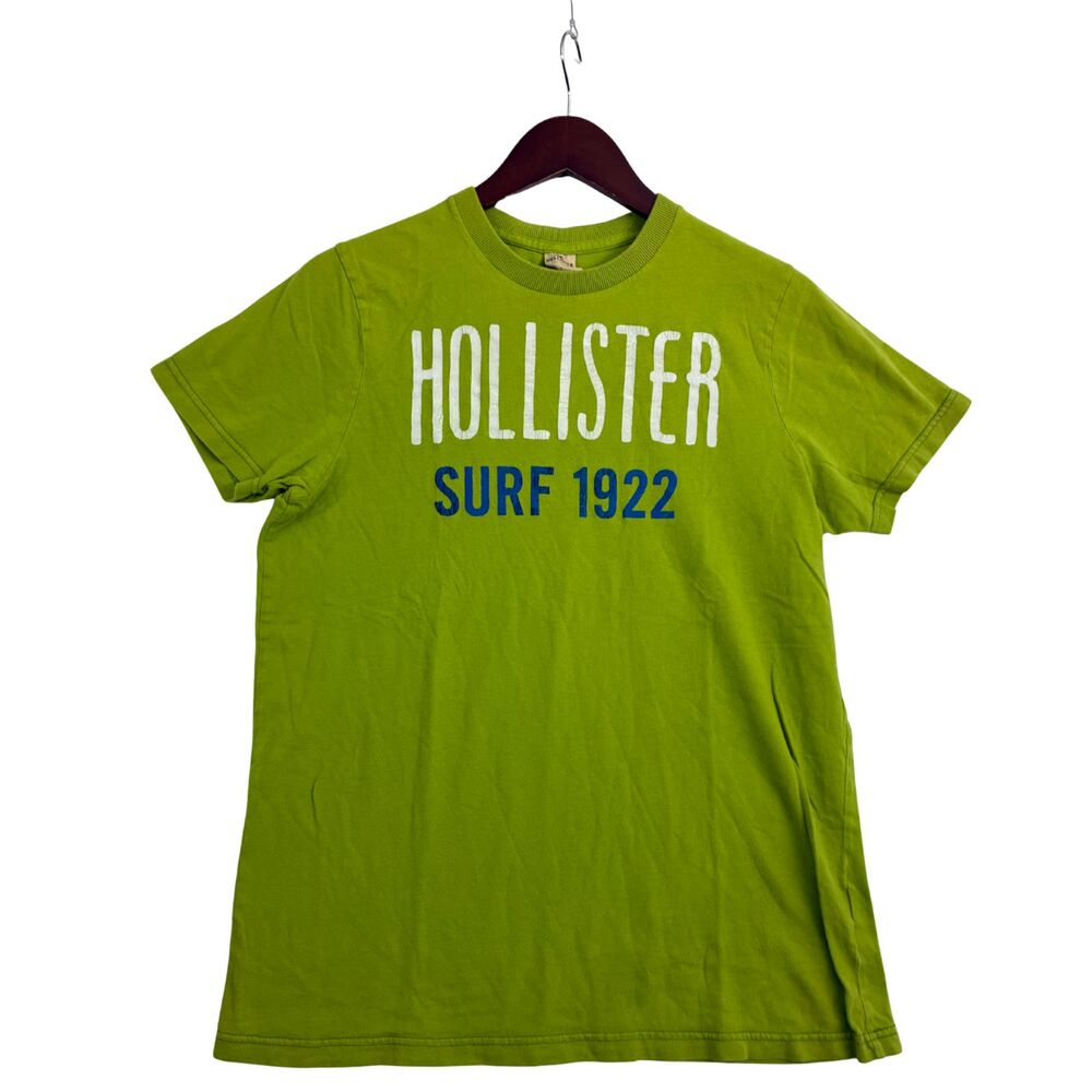 Hollister California Surf 1922 T Shirt Mens Large Green Logo Graphic Tee